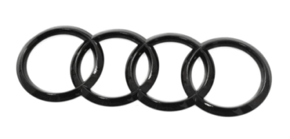 192mm - Stemma Logo Posteriore Bagagliaio - Audi A1 A3 A4 Q3 TT - Nero Lucido