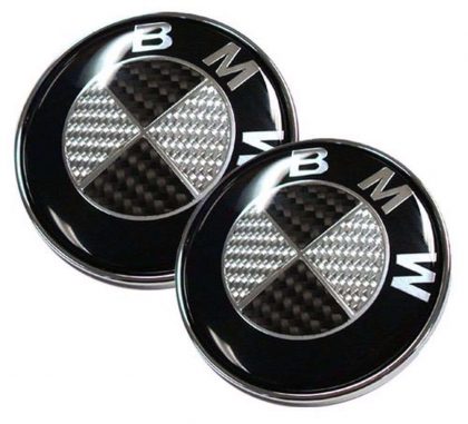 Coppia Stemma Logo - Anteriore Posteriore - 82mm 78mm 72mm - BMW