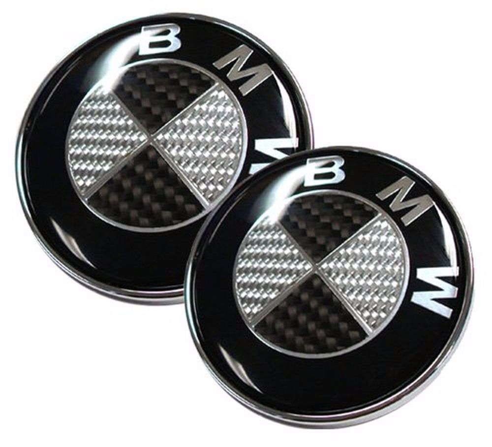 Coppia Stemma Logo - Anteriore Posteriore - 82mm 78mm 72mm - BMW